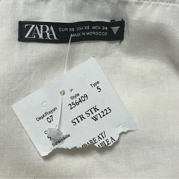 ZARA ruched floral print crop top NWT women’s size XS summer resort wear - Picture 7 of 11